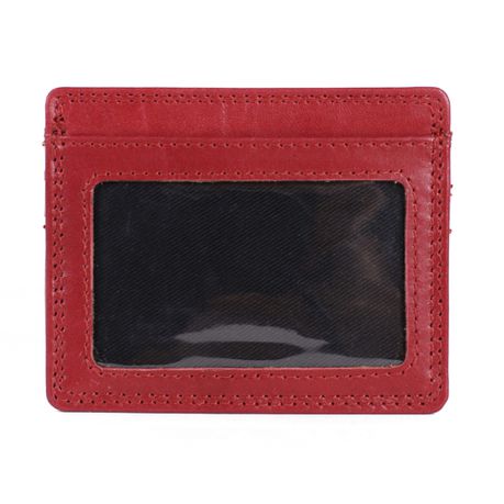 Nuvo - 138 Red Genuine Leather Credit Card Wallet