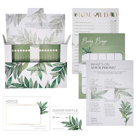 Greenery Baby Shower Game Box