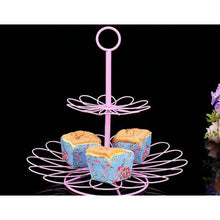 Load image into Gallery viewer, 3 Tier Decorative Steel Cupcake Stand-Pink
