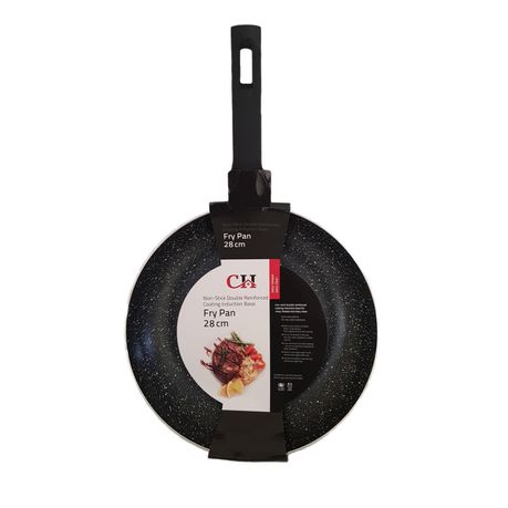 Continental Homeware 28cm Black Non-Stick Frypan - Marble Design Buy Online in Zimbabwe thedailysale.shop