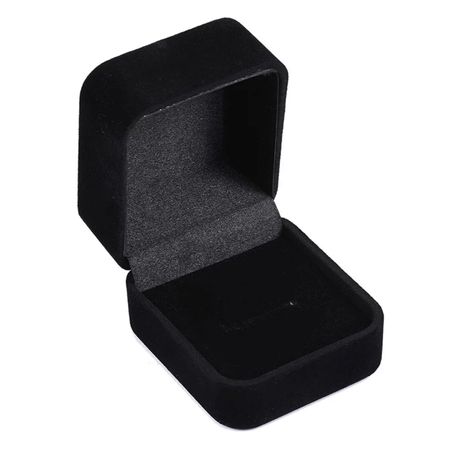 SilverCity Black Velvet Engagement Ring Box