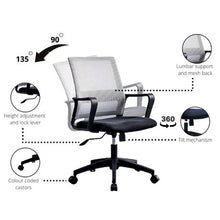 Load image into Gallery viewer, Monaco office chair (BLACK &amp; GREY)
