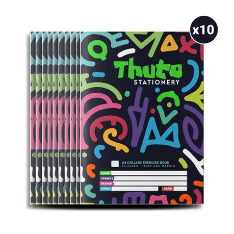 Thuto A4 72 Pages Irish & Margin Exercise Book(Pack of 10)-Classic Edition Buy Online in Zimbabwe thedailysale.shop