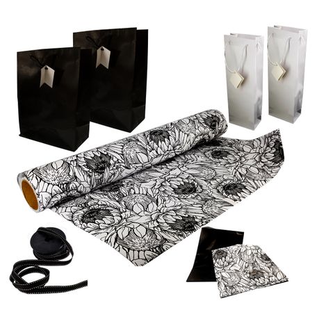 B.Moore - Gift-Wrap Kit - Protea – Black and White Pack