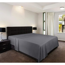 Load image into Gallery viewer, Wrinkle Resistant Double Sheet Set: Dark Grey 4 Piece Bedding
