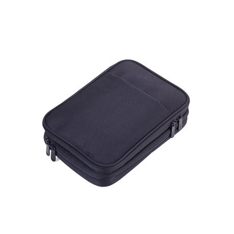 Troika Organiser Case with 2 Zipper Compartments Connected - Black Buy Online in Zimbabwe thedailysale.shop