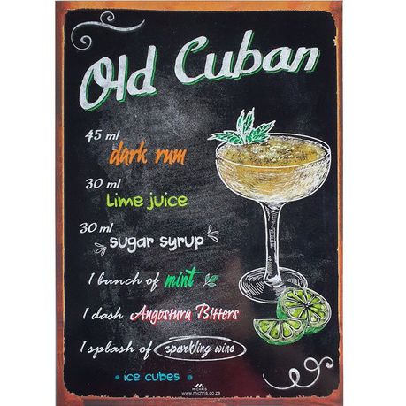 Vintage Metal Tin Signs - Old Cuban - Pub Decorative Metal Plates Buy Online in Zimbabwe thedailysale.shop