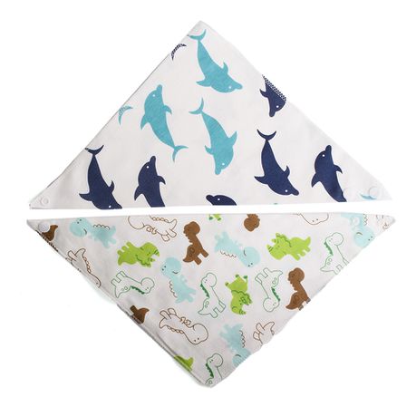 All Heart 2 Pack Baby Bib Clothes With Dolphins and Dinosaur Prints Buy Online in Zimbabwe thedailysale.shop