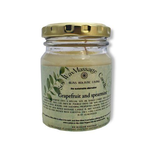 Soy wax massage candle - Grapefruit and spearmint Buy Online in Zimbabwe thedailysale.shop