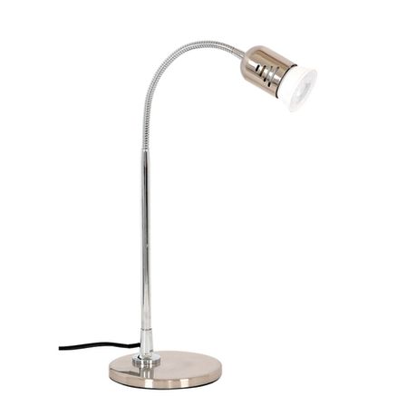 Zebbies Lighting - Samos - Satin Nickel and Chrome Desk Lamp Buy Online in Zimbabwe thedailysale.shop