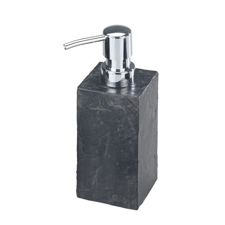 Wenko - Soap Dispenser - Slate Rock Range - Polyresin - Anthracite Buy Online in Zimbabwe thedailysale.shop