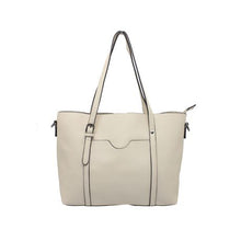 Load image into Gallery viewer, Blackcherry Front Pocket Tote-Beige
