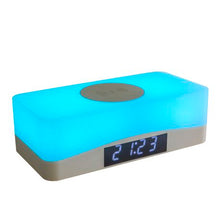 Load image into Gallery viewer, Aura Wireless Charging Station - Interchangeable Colour Nightlight &amp; Clock
