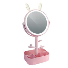 Load image into Gallery viewer, Portable Adjustable 180 Degree Rotation Fashion LED Vanity Mirror - Pink
