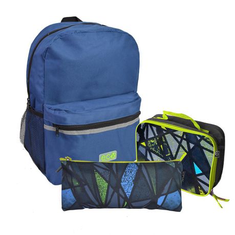 Eco Value Student Backpack 3 Piece Set - Navy