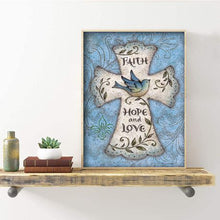 Load image into Gallery viewer, Diamond Painting DIY Kit,Full Drill, 40x30cm- Faith: Hope and Love
