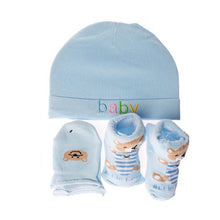 Load image into Gallery viewer, All Heart Blue socks gloves hat set
