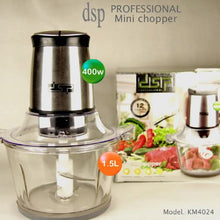 Load image into Gallery viewer, DSP KM4024 glassl Electric Food Chopper 1.5 L 400 W
