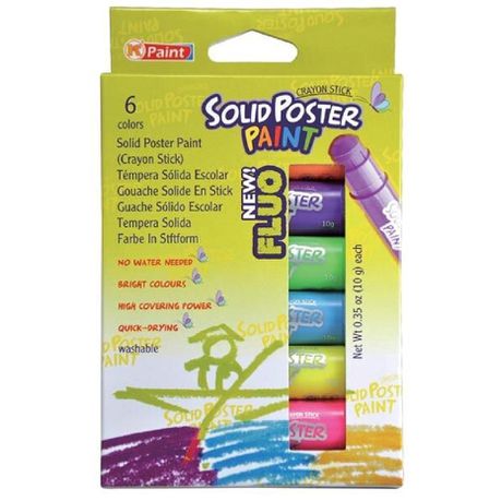 KB Solid Poster Paint Fluorescent 6 Colours Buy Online in Zimbabwe thedailysale.shop