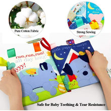 Load image into Gallery viewer, Soft Baby Label Cloth Book - Fun with a little puppy
