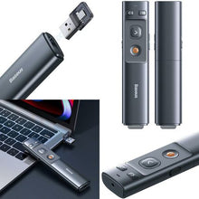 Load image into Gallery viewer, Baseus Orange Dot Series Wireless Presenter (Red Laser) - USB Type-C+TypeA
