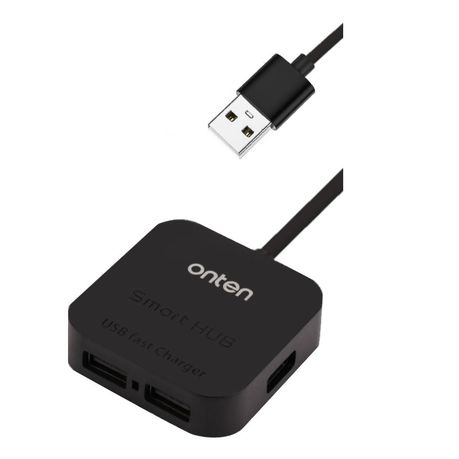 Onten OTN-5210 4 port Smart USB 2.0 Fast Charger Hub, 5V 2A - Black Buy Online in Zimbabwe thedailysale.shop