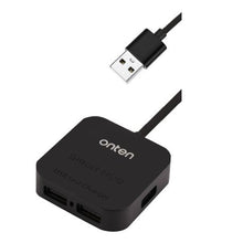 Load image into Gallery viewer, Onten OTN-5210 4 port Smart USB 2.0 Fast Charger Hub, 5V 2A - Black
