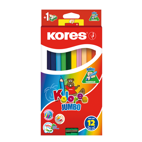 Kores Kolores 12 Triangular Jumbo Coloured Pencils