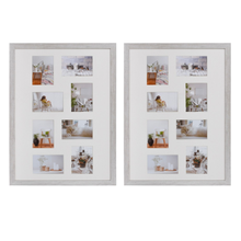 Load image into Gallery viewer, Modern Gallery Frame White 50x75cm with 8x 13x18cm pic inserts-2 Pack
