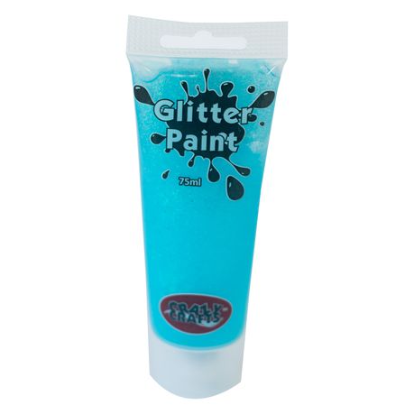 Crazy Crafts Acrylic Glitter Paint - Neon Blue Glitter