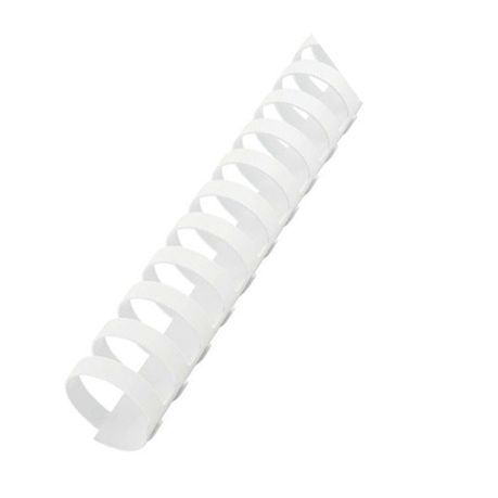 GBC: 16mm 21 Loop PVC Binding Combs - White (100 Pack)