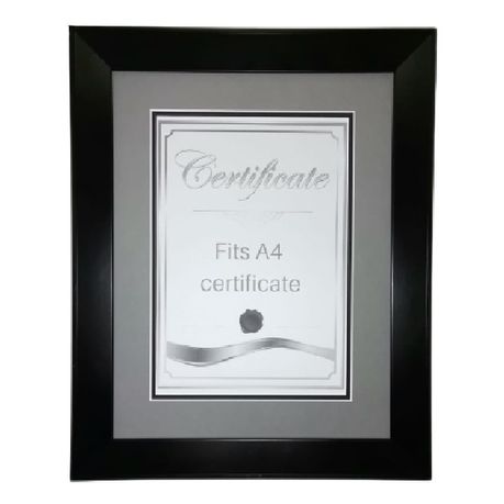 Graduation Certificate Frame - A4 - Black and Grey Buy Online in Zimbabwe thedailysale.shop