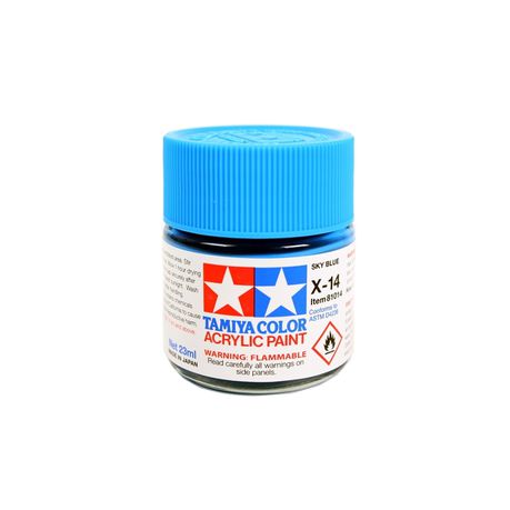 Tamiya X-14 Sky Blue Acrylic 23ml Paint - Blue Sky