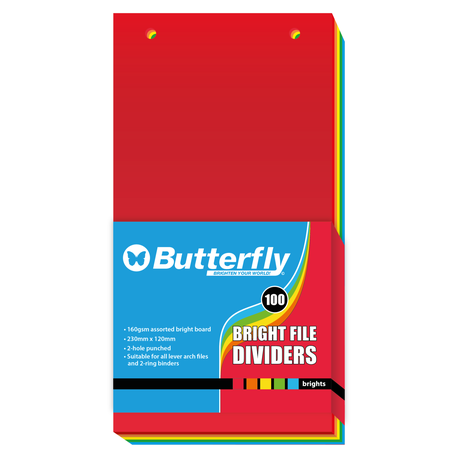 Mixed File Divider 120Mm X 230Mm Bright Board - Pack of 100 Buy Online in Zimbabwe thedailysale.shop