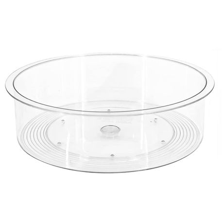 (JD-R001) Lazy Susan Round Turntable Organiser Storage Clear Acrylic Buy Online in Zimbabwe thedailysale.shop