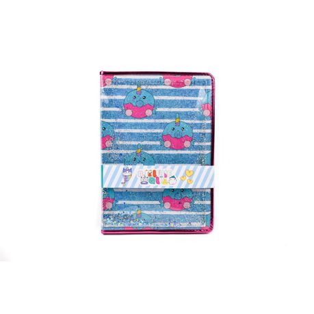 Cubiesquad Glitter Cover Notebook - Blue