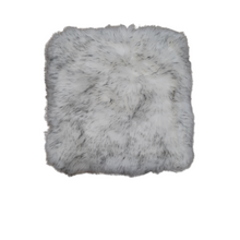 Load image into Gallery viewer, White &amp; Black Fluffy Faux Cushion
