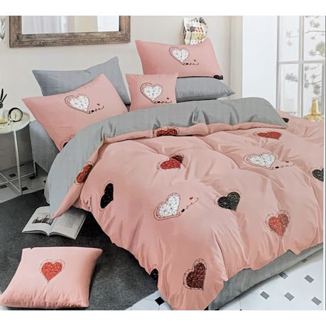 Bedspread Set Queen 5 Piece Microfiber Pinkies Heart Buy Online in Zimbabwe thedailysale.shop