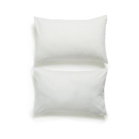 George & Mason - Grey & White Stripes Pillowcase - Set of 2 Buy Online in Zimbabwe thedailysale.shop