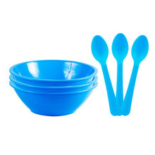 Load image into Gallery viewer, Deluxe Cereal Bowl &amp; Spoon Set - Assorted - 24 Pieces
