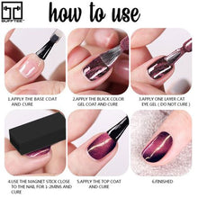 Load image into Gallery viewer, Magnetic Gel Nail Polish Starter Kit With 48W Nail Lamp - 9d Cat Eye
