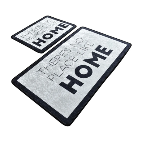 2 Piece Non-Slip 'There is no place like home' Designed Bathroom Mats Set Buy Online in Zimbabwe thedailysale.shop