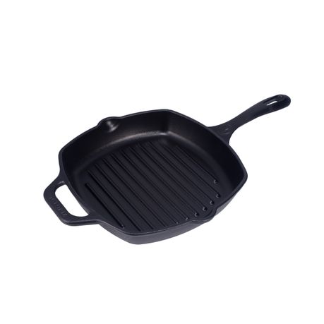 Victoria 26cm Enamelled Cast Iron Square Grill Pan