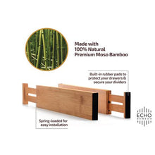 Load image into Gallery viewer, Echo Bamboo Drawer Organizer - Medium(335mm to 430mm) - Set of 2
