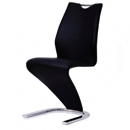 Z shape classic royal dining chair with metal legs (Black) Y-587 Buy Online in Zimbabwe thedailysale.shop