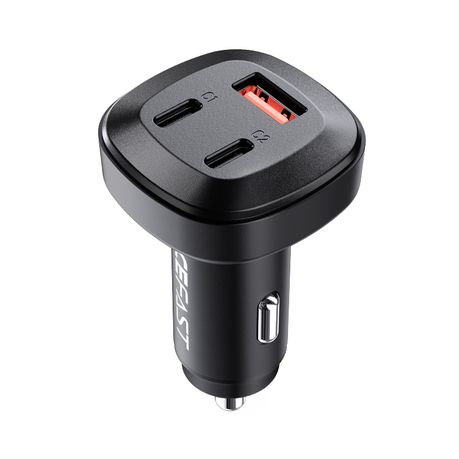 Acefast - three-port metal car charger - B3 66W(USB-C+USB-C+USB-A) Buy Online in Zimbabwe thedailysale.shop