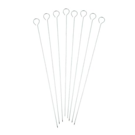 Aqua BBQ Skewers - 8 Piece - Stainless Steel