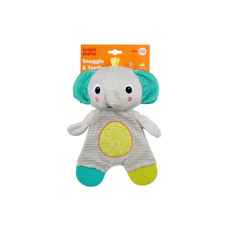 Bright Starts Snuggle and Teethe Plush Teether Elephant