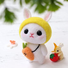 Load image into Gallery viewer, Cute Rabbit DIY Project Needles &amp; Wool Craft Felting Starter Kit-Carrot
