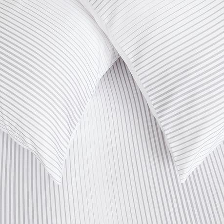 George & Mason - Grey Faded Stripe Pillowcase - Set of 2 Buy Online in Zimbabwe thedailysale.shop